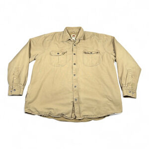 Dakota Grizzly Shirt Adult EXTRA LARGE Brown Lined Shacket Canvas Workwear Barn